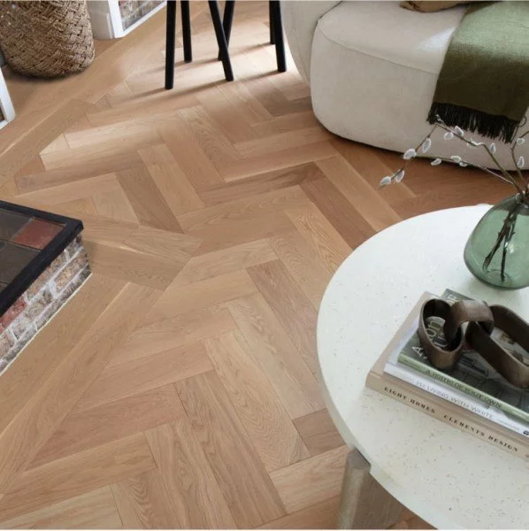Herringbone wood floors