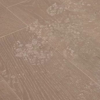 Footprints on hardwood floor