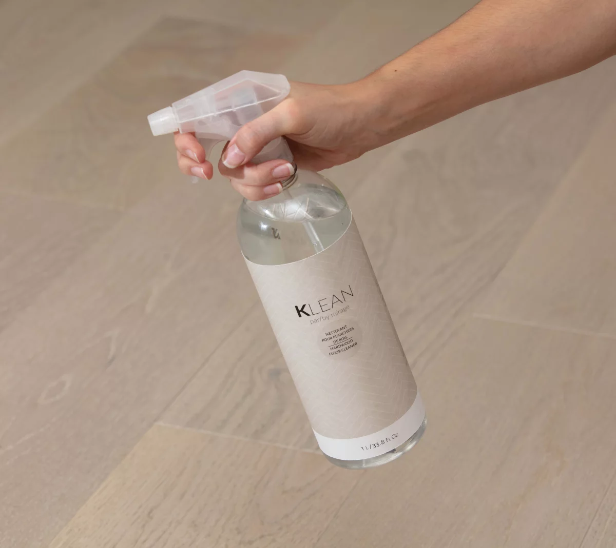 Klean wood floor cleaner spray bottle
