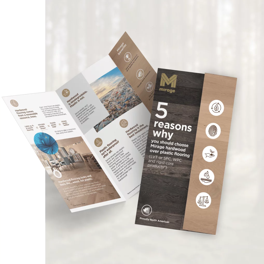 Brochure on 5 reasons to choose Mirage wood flooring