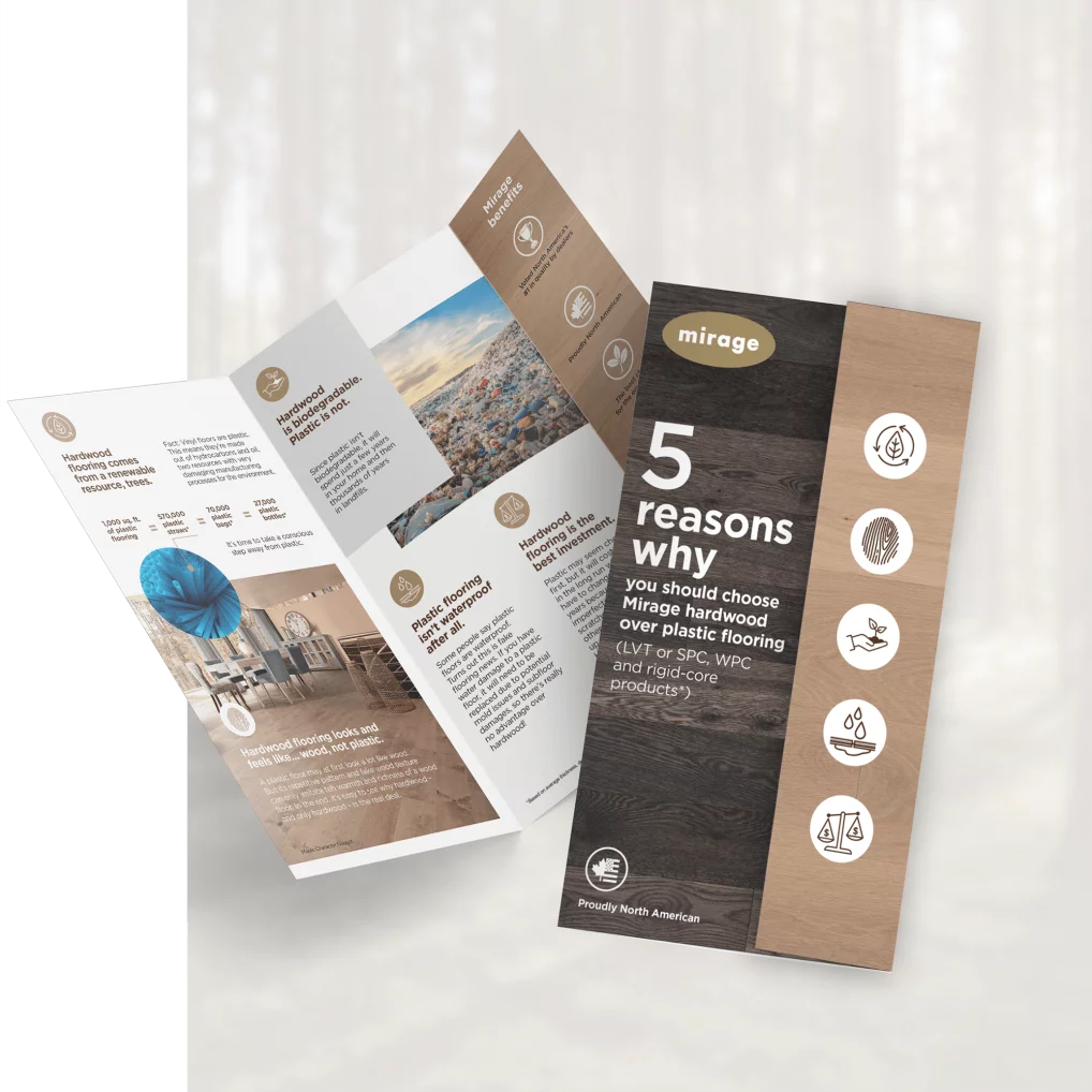 Brochure on 5 reasons to choose Mirage wood flooring