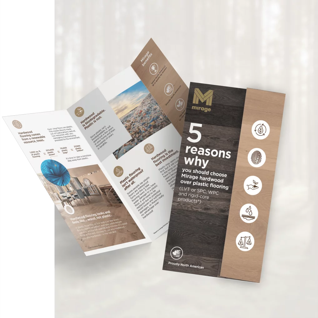 Brochure on 5 reasons to choose Mirage wood flooring
